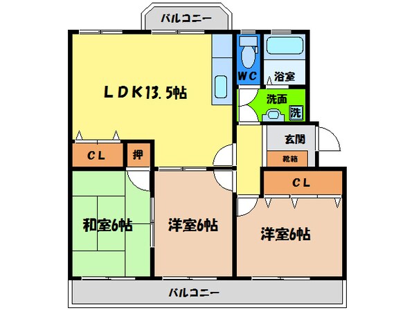 第1コーポ浜田の物件間取画像